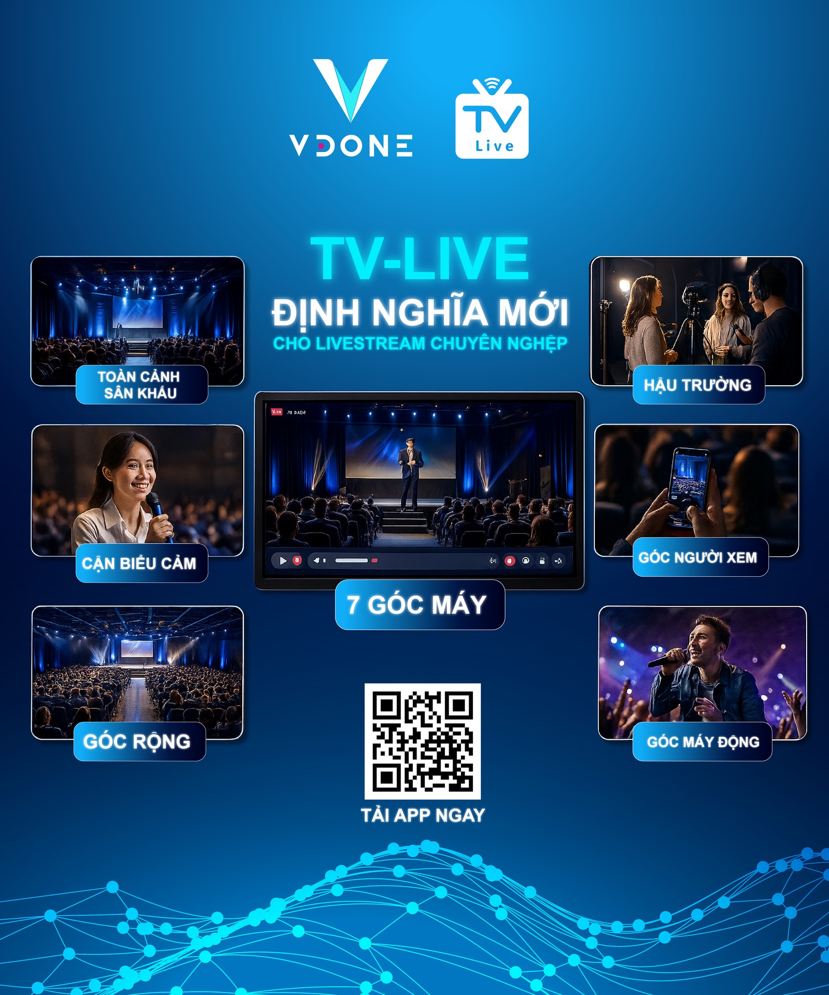 TV-Live 7 Góc Máy Trên App VDONE – Bước Tiến Mới Của Công Nghệ Truyền Hình Số