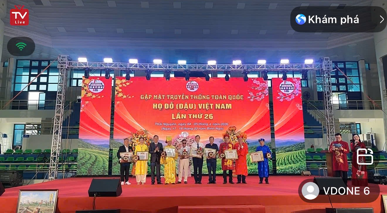 VDONE TRUYỀN HÌNH TRỰC TIẾP GẶP MẶT TRUYỀN THỐNG TOÀN QUỐC HỌ ĐỖ (ĐẬU) VIỆT NAM LẦN THỨ 26